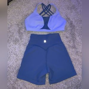 BuffBunny workout bra and short set